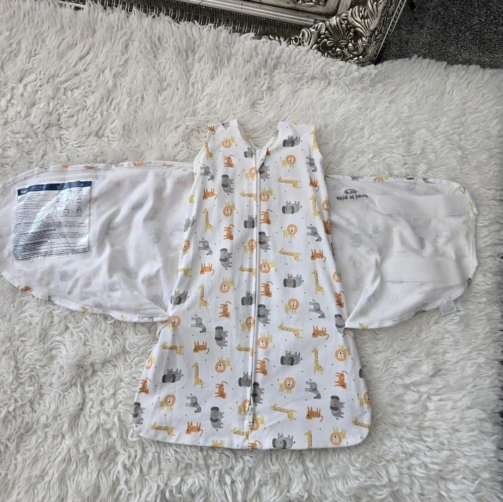 Halo 100% Cotton SleepSack swaddle Animal Print. Color: Jungle.  Size Newborn 0- - Picture 2 of 6
